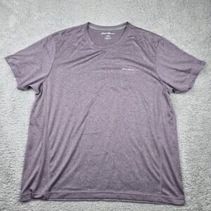 Eddie Bauer Mens XL Purple FREEDRY Performance Athletic T Shirt Top
